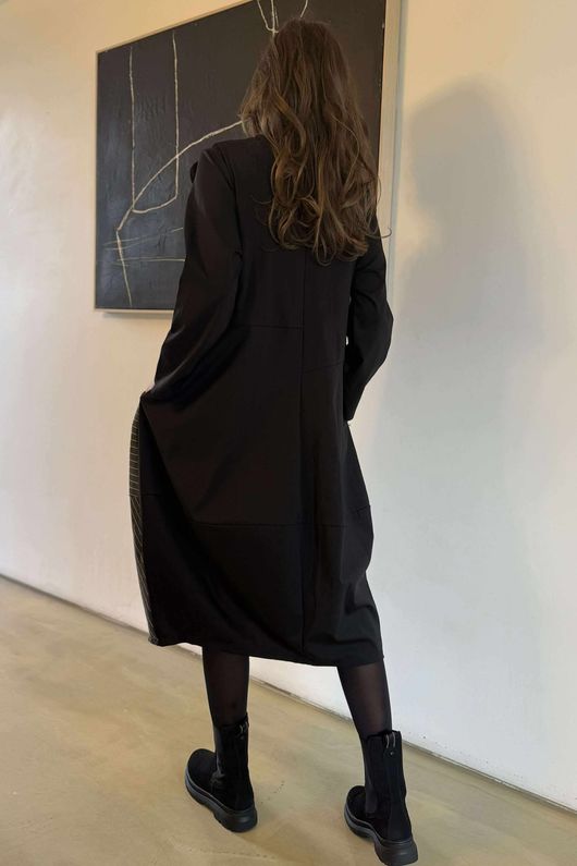 Oscar Remi Cocoon Dress Pin Stripe